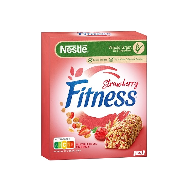 Nestlé FITNESS Strawberry Cereal Bar Pack of 6